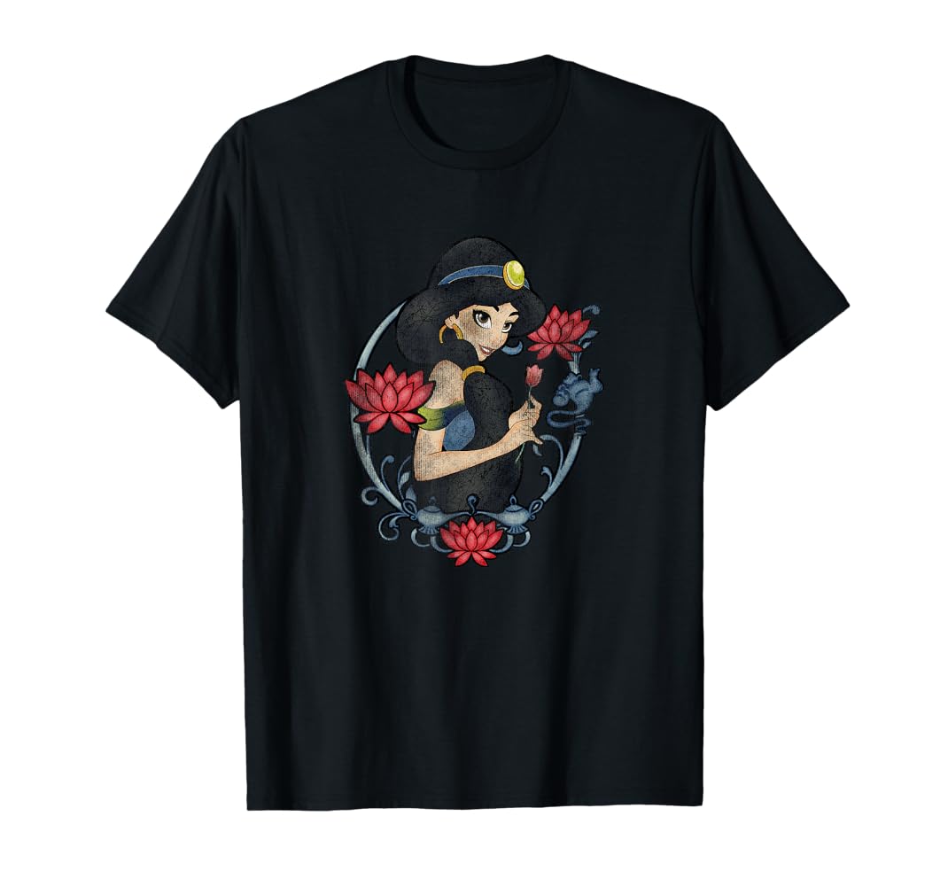 Amazon | ディズニー アラジン ジャスミン 蓮の花 Tシャツ | T